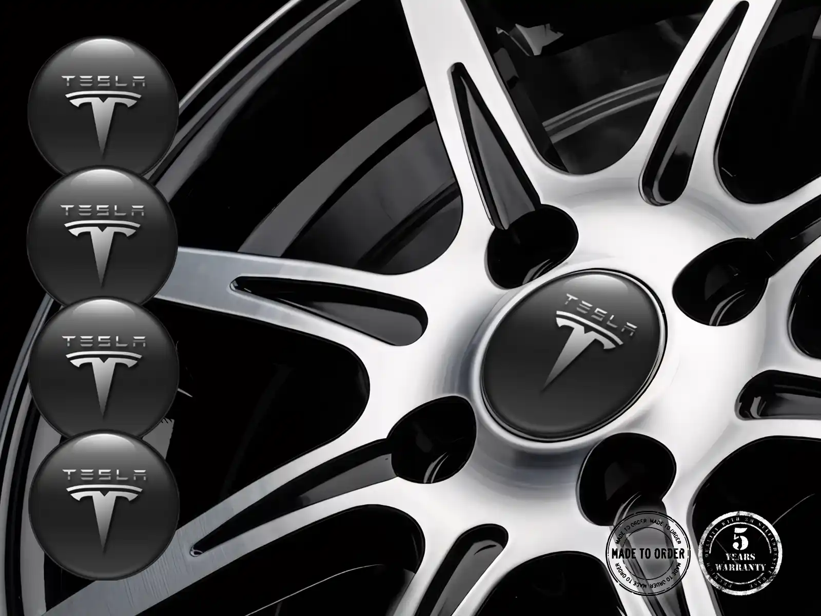 Tesla Felgenaufkleber Autos Hochwertige Embleme